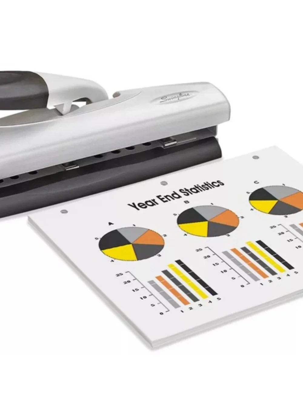Swingline® LightTouch® High Capacity Desktop Punch, 2-7 Holes, 20 Sheets